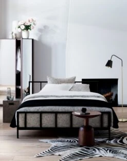 Alchemy Matte Black Queen Bed 9 Alchemy Matte Black Queen Bed -Cb2 AlchemyMatteBlackQueenBedJL19