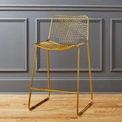 Alpha Brass Metal Counter Stool
