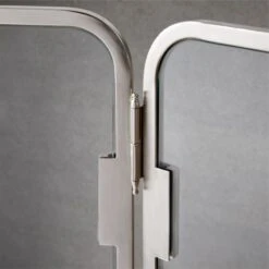 Amos Polished Nickel Fireplace Screen 7 Amos Polished Nickel Fireplace Screen -Cb2 AmosPlshdNklFrplcScreenAV2SHF21