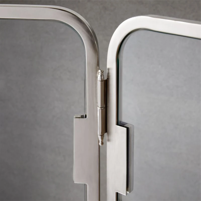 Amos Polished Nickel Fireplace Screen 4 Amos Polished Nickel Fireplace Screen - Image 4