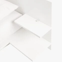 Andes High-Gloss White Platform Queen Bed With Nightstands 7 Andes High-Gloss White Platform Queen Bed With Nightstands -Cb2 AndesBedWhiteKingAVF17