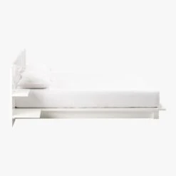 Andes High-Gloss White Platform Queen Bed With Nightstands 6 Andes High-Gloss White Platform Queen Bed With Nightstands -Cb2 AndesBedWhiteKingSDF17