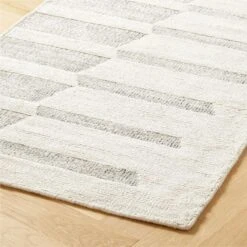 Anya Viscose Blend Silver Ivory And Black Handloomed Runner Rug 2.5'x8' -Cb2 AnyaVscsIvyBlkRnnr2p5x8AVSHF22
