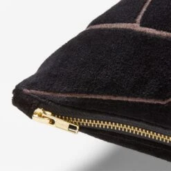 Arabella Black Velvet Throw Pillow With Down-Alternative Insert 23'' -Cb2 ArabellaBlkVlvtPlw23inAV2SSS23