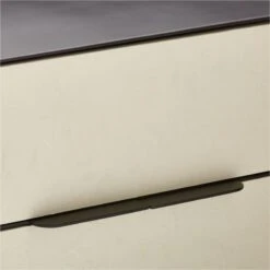 Avers 2-Drawer Plaster And Black Metal Nightstand -Cb2 AversMtlFrameNightstandAVSSS22