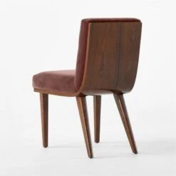 Axel Tufted Wine Velvet Dining Chair -Cb2 AxelTftdWdBckChairWine3QBSSF22
