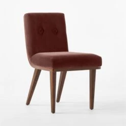 Axel Tufted Wine Velvet Dining Chair -Cb2 AxelTftdWdBckChairWine3QSSF22