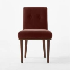 Axel Tufted Wine Velvet Dining Chair -Cb2 AxelTftdWdBckChairWineSOSSF22