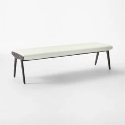 Baja Ivory Velvet Bench -Cb2 BajaIvoryBoucleBench3QSSF22