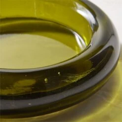 Bangle Green Glass Decorative Bowl -Cb2 BangleLowGlassBowlAVSHS23