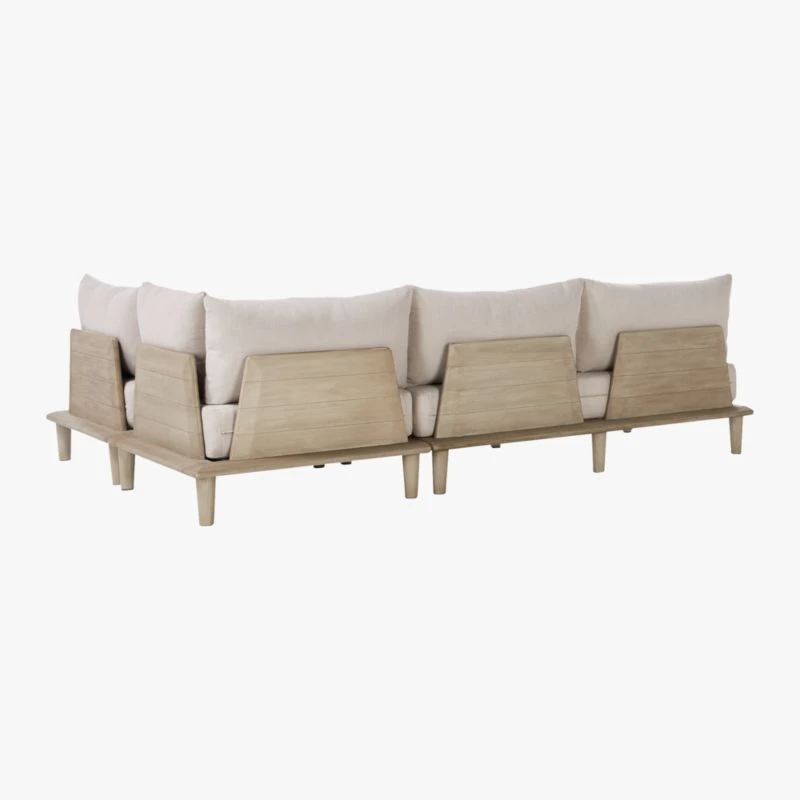 Baixa 3-Piece Wood Outdoor Patio Sectional Sofa 6 Baixa 3-Piece Wood Outdoor Patio Sectional Sofa - Image 6