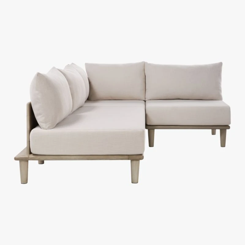 Baixa 3-Piece Wood Outdoor Patio Sectional Sofa 5 Baixa 3-Piece Wood Outdoor Patio Sectional Sofa - Image 5