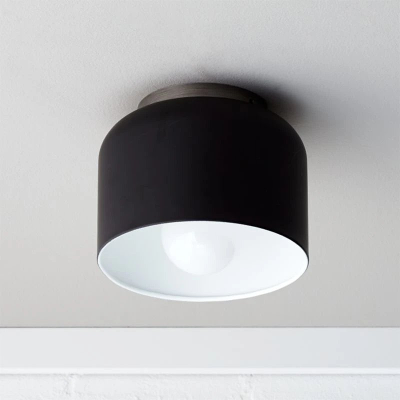 Bell Black Flush Mount Light 1 Bell Black Flush Mount Light