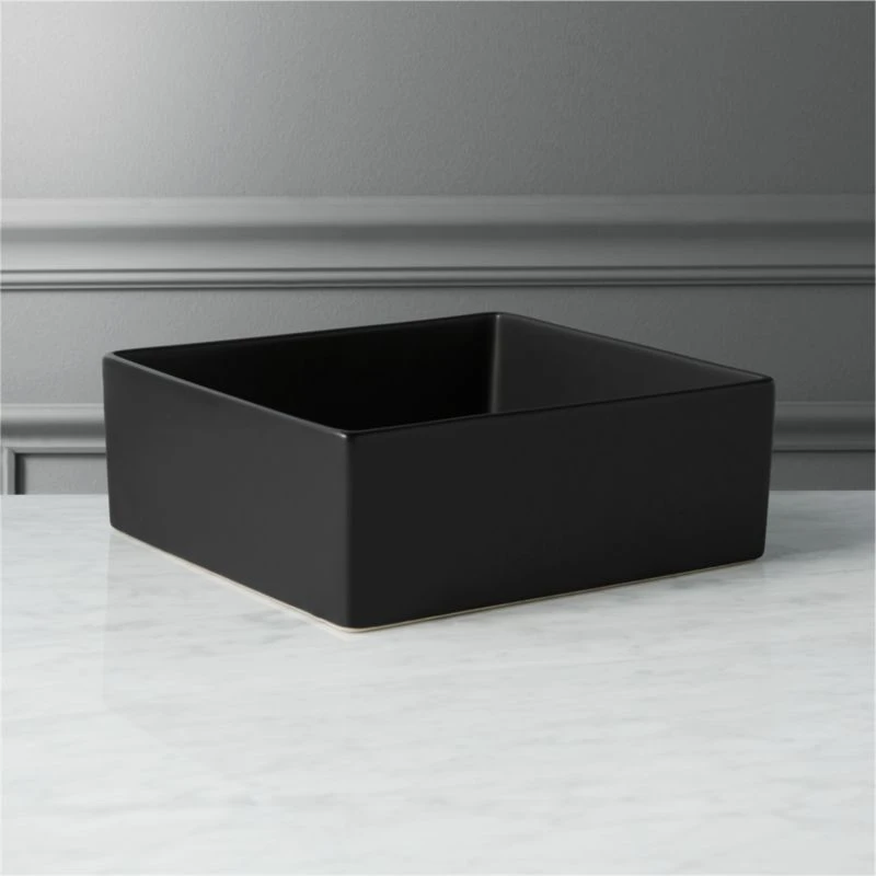 Bento Matte Black Square Bowl 1 Bento Matte Black Square Bowl