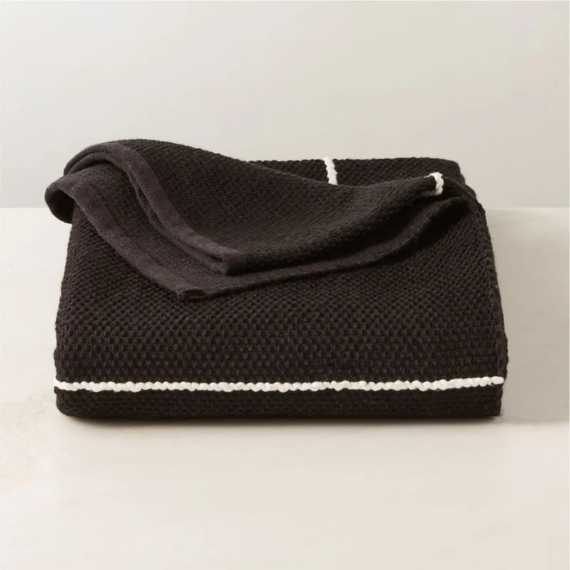 Berrini Handwoven Black Full/Queen Bed Blanket 1 Berrini Handwoven Black Full/Queen Bed Blanket