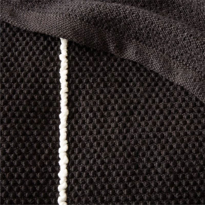 Berrini Handwoven Black Full/Queen Bed Blanket 3 Berrini Handwoven Black Full/Queen Bed Blanket - Image 3