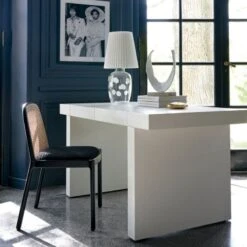 Nadia Black Cane Chair Set Of 4 -Cb2 BiancaLacqueredLinenParsonsMR21