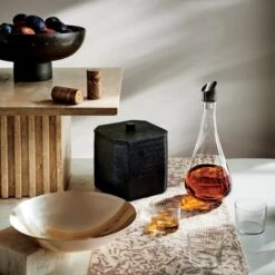 Akri Low Serving Bowl -Cb2 BlackPedestalBowlFB21 1x1