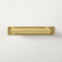 Blaine Brushed Brass Handle With Back Plate 4"