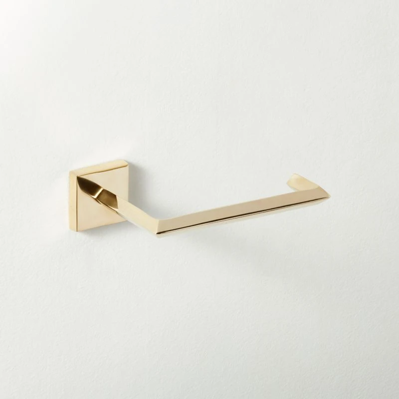 Blaine Unlacquered Brass Wall Mounted Toilet Paper Holder 1 Blaine Unlacquered Brass Wall Mounted Toilet Paper Holder