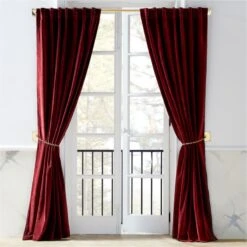 Bolt Polished Brass Chain Curtain Tiebacks Set Of 2 -Cb2 BoltDrpryTiebackChnPldBrsAVSHF21