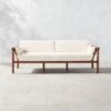 Bonelli Teak Outdoor Sofa With Ivory Sunbrella® Cushions