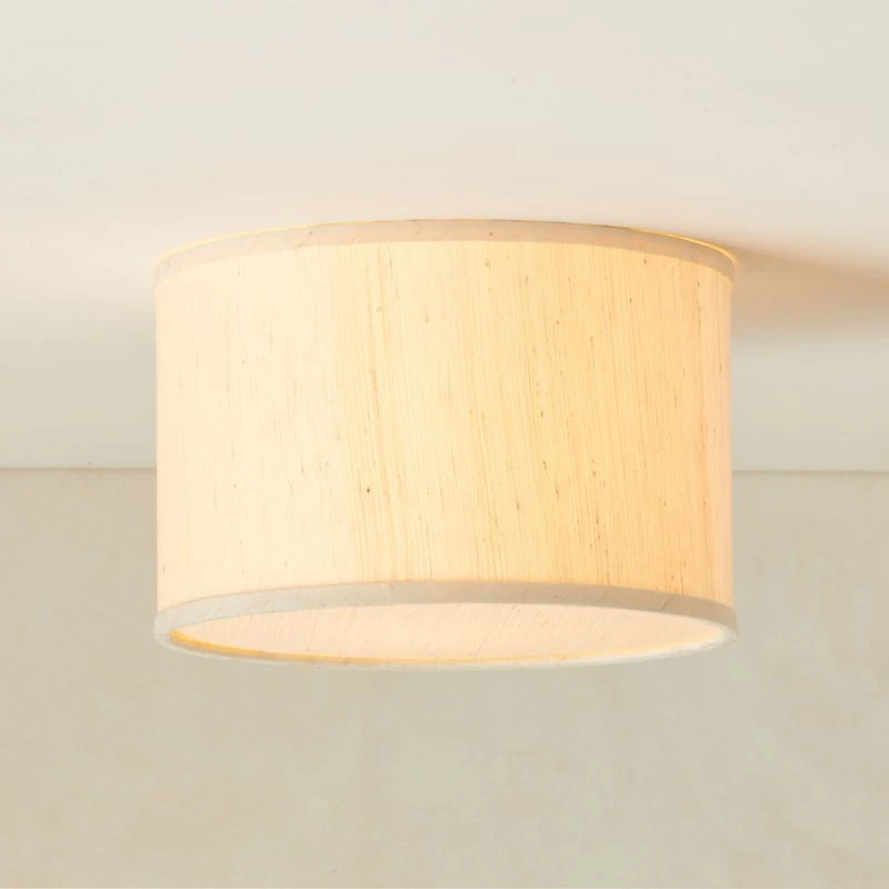 Boum Raw Silk Drum Flush Mount Light 10" 2 Boum Raw Silk Drum Flush Mount Light 10" - Image 2