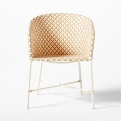 New Arrival -Cb2 BravaDnngLngChairWhtNNatSOSSS23