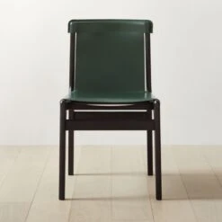 Burano Green Leather Sling Chair
