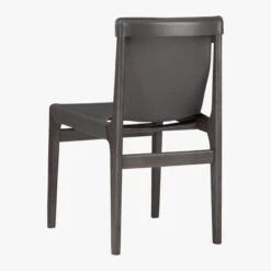Burano Charcoal Grey Leather Sling Chair -Cb2 BuranoLthrChrChrcl3QBF18