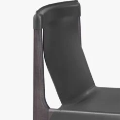 Burano Charcoal Grey Leather Sling Chair -Cb2 BuranoLthrChrChrclAVF18