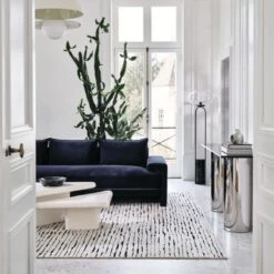 Vayle High-Gloss White Concrete Coffee Table Short -Cb2 CB2FA22 08A V1