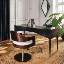 Spillo 2-Drawer Black Burl Wood Desk 11 Spillo 2-Drawer Black Burl Wood Desk -Cb2 CB2FA22 18A Hero