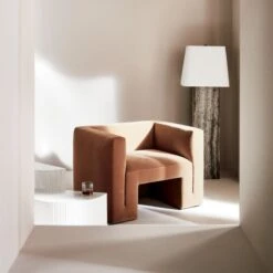 Matra Camel Velvet Lounge Chair -Cb2 CB2FA22 EDT TEMPTED 81