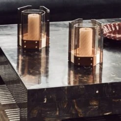 Scatola Brown Faux Horn Coffee Table -Cb2 CB2FA23 07A 099 det