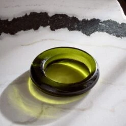 Bangle Green Glass Decorative Bowl -Cb2 CB2FA23 42E hero