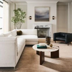 Santoro Round White Quartz Coffee Table -Cb2 CB2FA23 50C hero