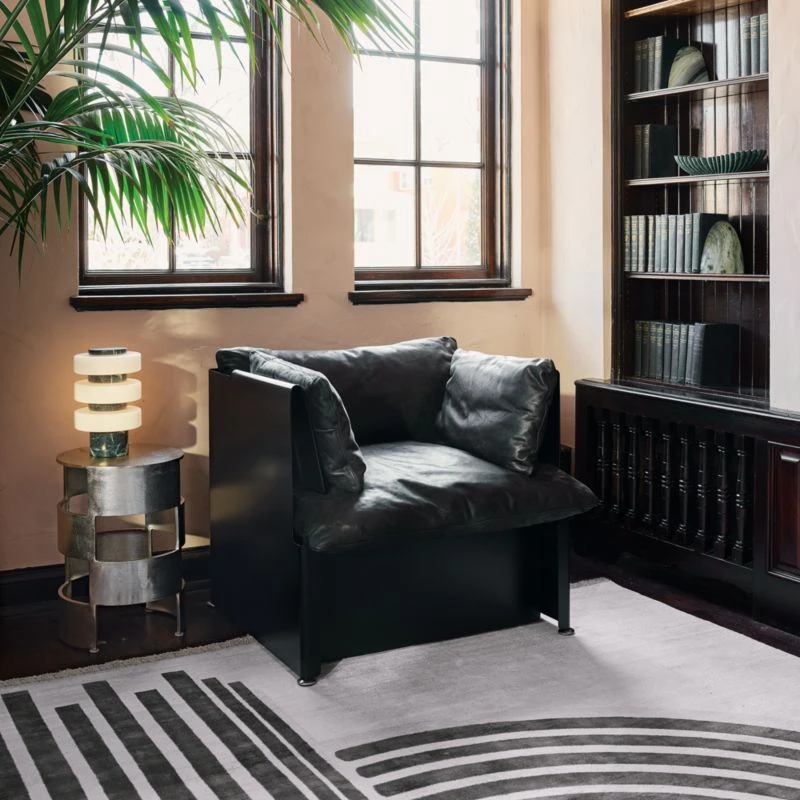 Jalousie Round Silver Cast Aluminum Side Table 3 Jalousie Round Silver Cast Aluminum Side Table - Image 3