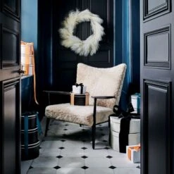 Faux Ivory Pampas Grass Wreath 36" -Cb2 CB2HOL21 DIG Chair V2