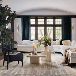 Vayle High-Gloss White Concrete Coffee Table Short -Cb2 CB2HOL22 01A V4 1