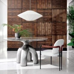 Avont Upholstered Metal Dining Armchair -Cb2 CB2SP22 03A V1