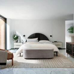 Avers 2-Drawer Plaster And Black Metal Nightstand -Cb2 CB2SP22 41A