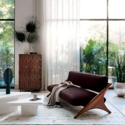 Warm White Linen Sheer Window Curtain Panel 48"x84" -Cb2 CB2SP22 FC2 V1 1