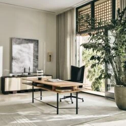 Mercury Green Marble Table Lamp -Cb2 CB2SP23 24A Hero 1