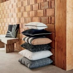 20'' Bronte Recycled Velvet Black And White Outdoor Throw Pillow -Cb2 CB2SU22 22B hero 1