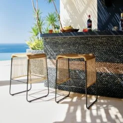 Katja Rattan Outdoor Counter Stool 12 Katja Rattan Outdoor Counter Stool -Cb2 CB2SU23 10F RET
