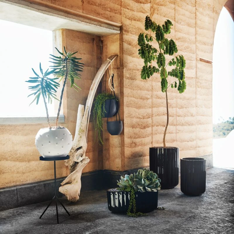 Demos Black Terracotta Outdoor Planter Small 6 Demos Black Terracotta Outdoor Planter Small - Image 6