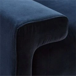 Camden Ink Blue Velvet Sofa -Cb2 CamdenSeaBlueSofaAVSSF22