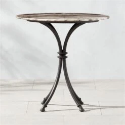 Canova Marble And Cast Metal Outdoor Bistro Table