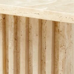 3-Piece Carve Travertine Cocktail Table Set -Cb2 CarveTrvrtnCocktailTableSmAVF20